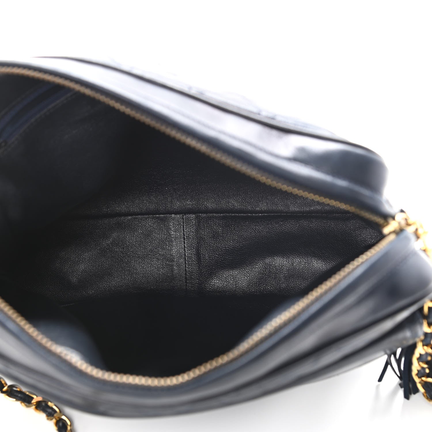 Chanel Lambskin Quilted Tassel Camera Case Navy 4 of 14