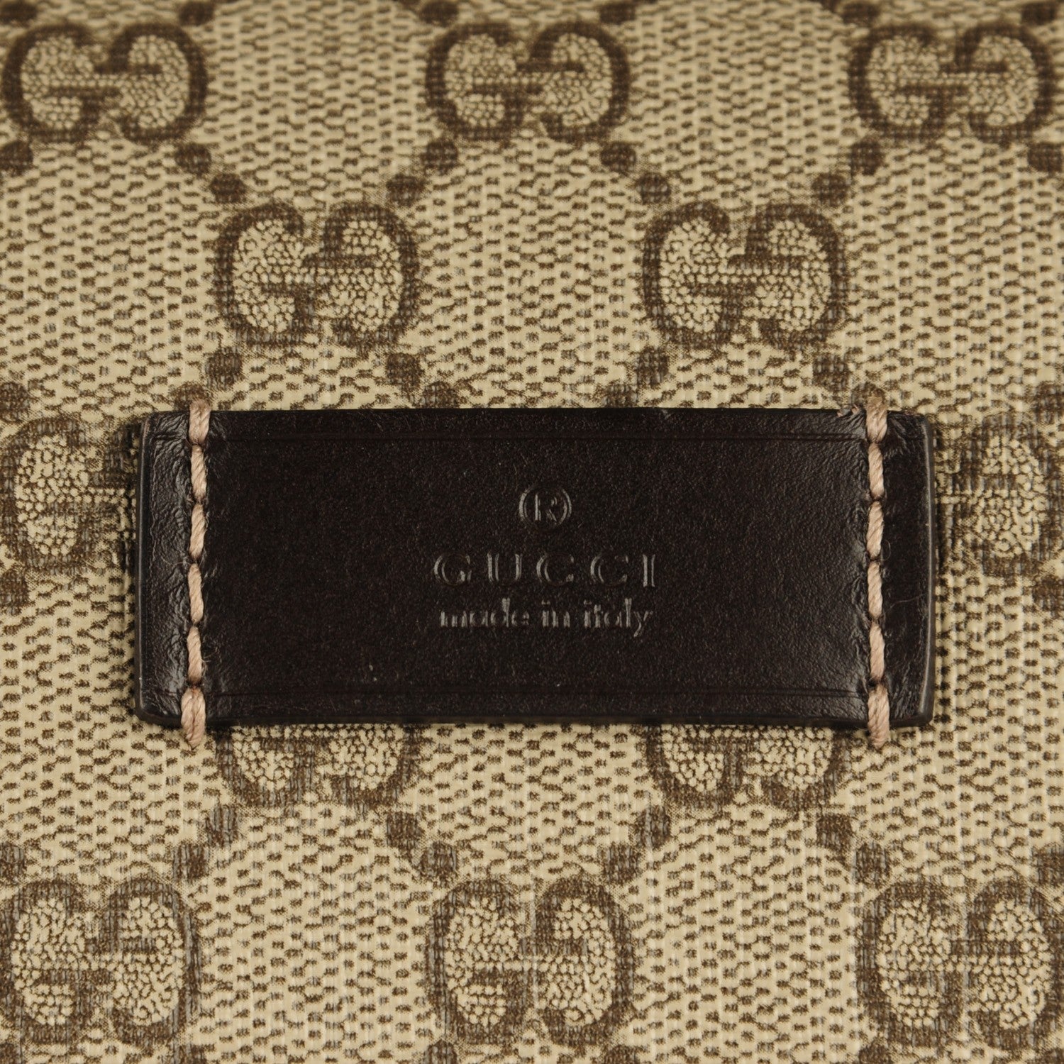 Gucci GG Supreme Monogram Selleria Calfskin Four Wheel Carry On Suitcase Beige Ebony Cocoa 7 of 10