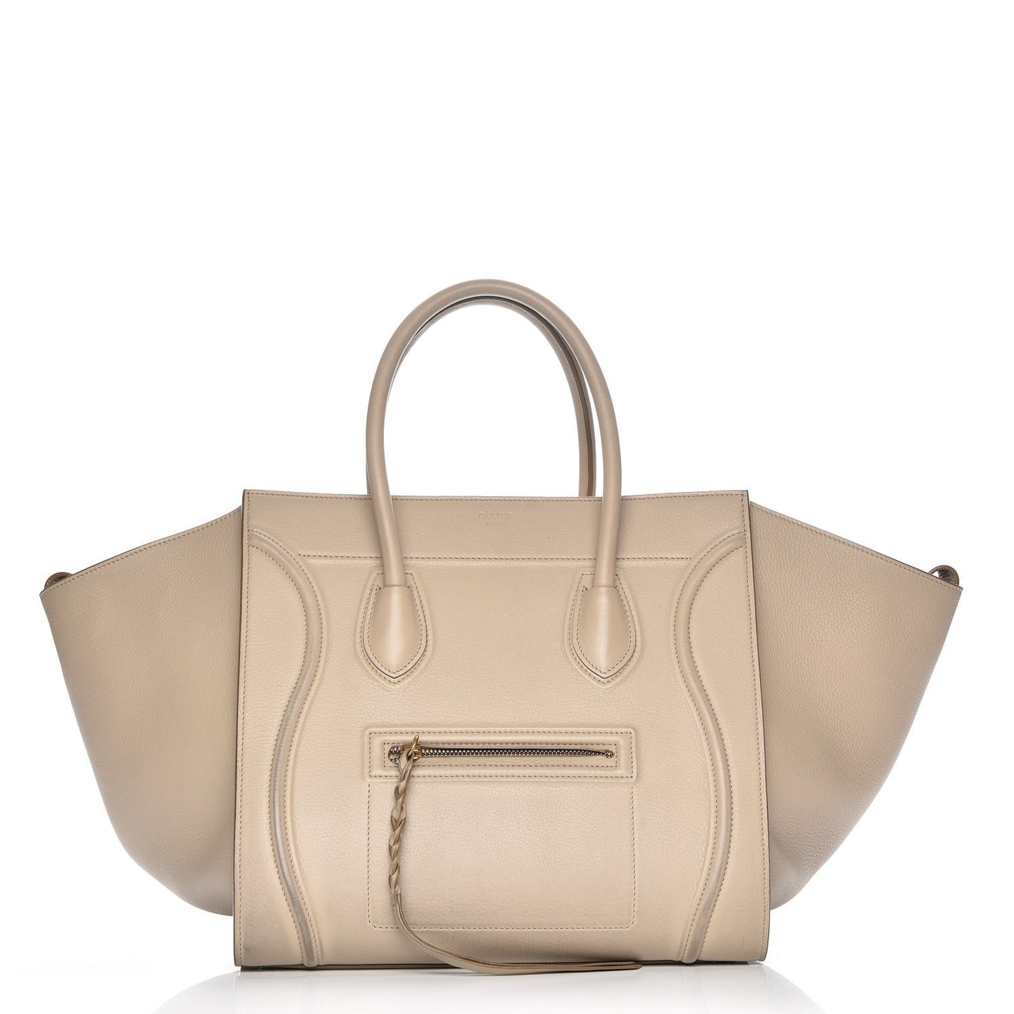Supple Calfskin Medium Phantom Luggage Beige