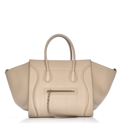 Celine Supple Calfskin Medium Phantom Luggage Beige 1 of 8
