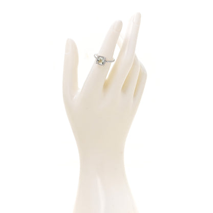 David Yurman Sterling Silver Diamond Blue Topaz 7mm Petite Chatelaine Pave Bezel Ring 49 5 2 of 5