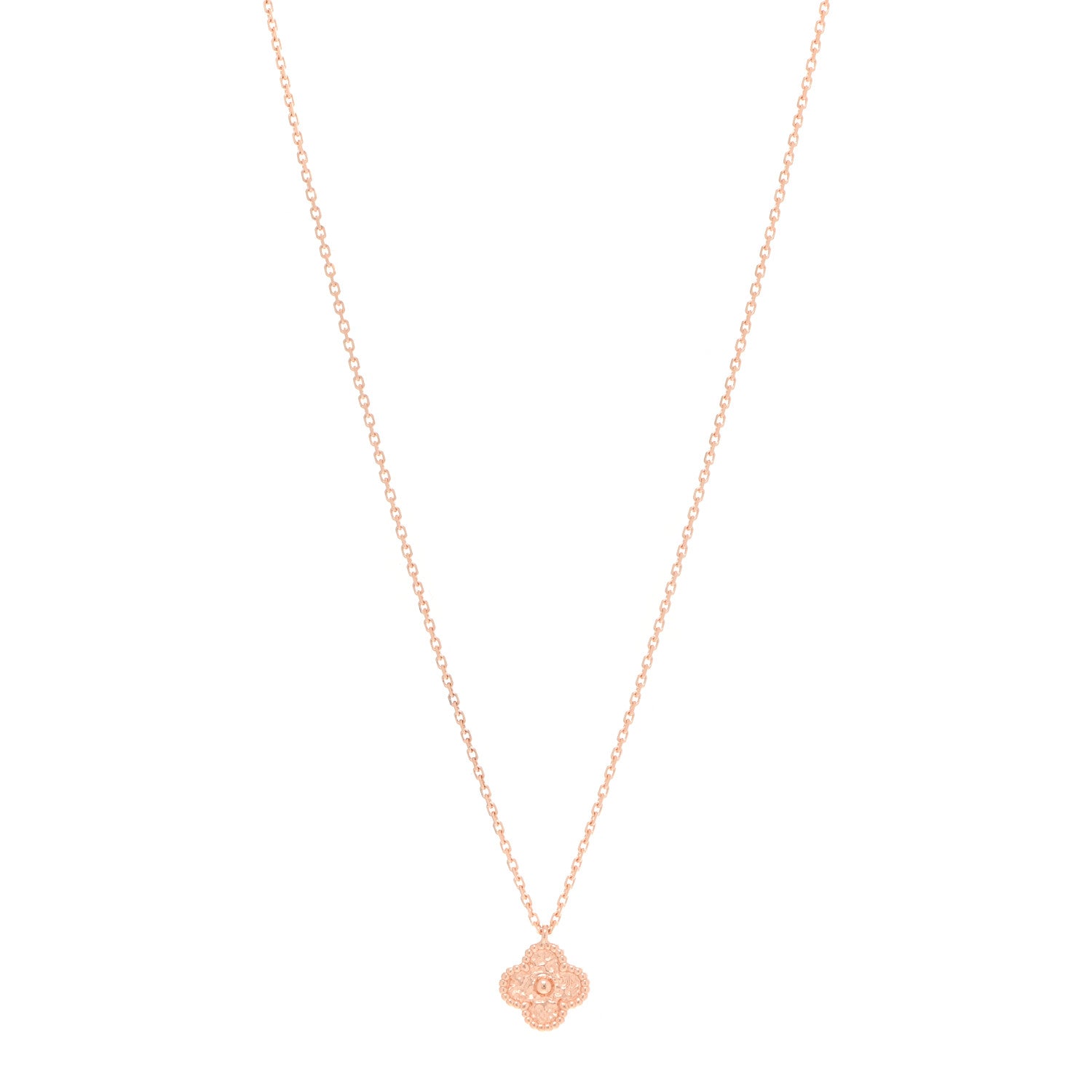 Van Cleef & Arpels 18K Rose Gold Sweet Alhambra Pendant Necklace 1 of 7