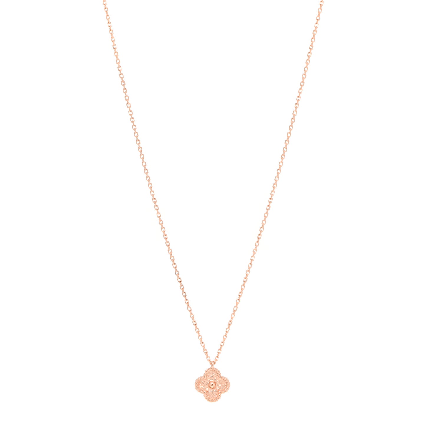 18K Rose Gold Sweet Alhambra Pendant Necklace