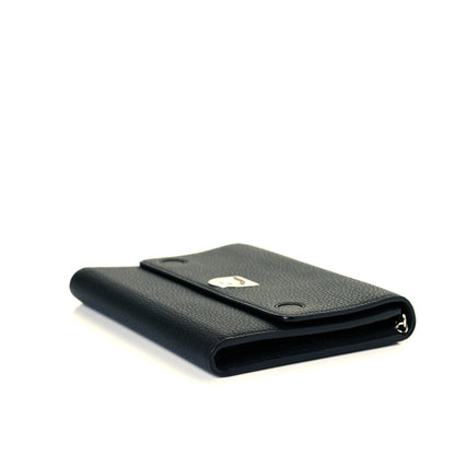 Christian Dior Grained Calfskin Diorever Wallet On Chain Black 6 of 13