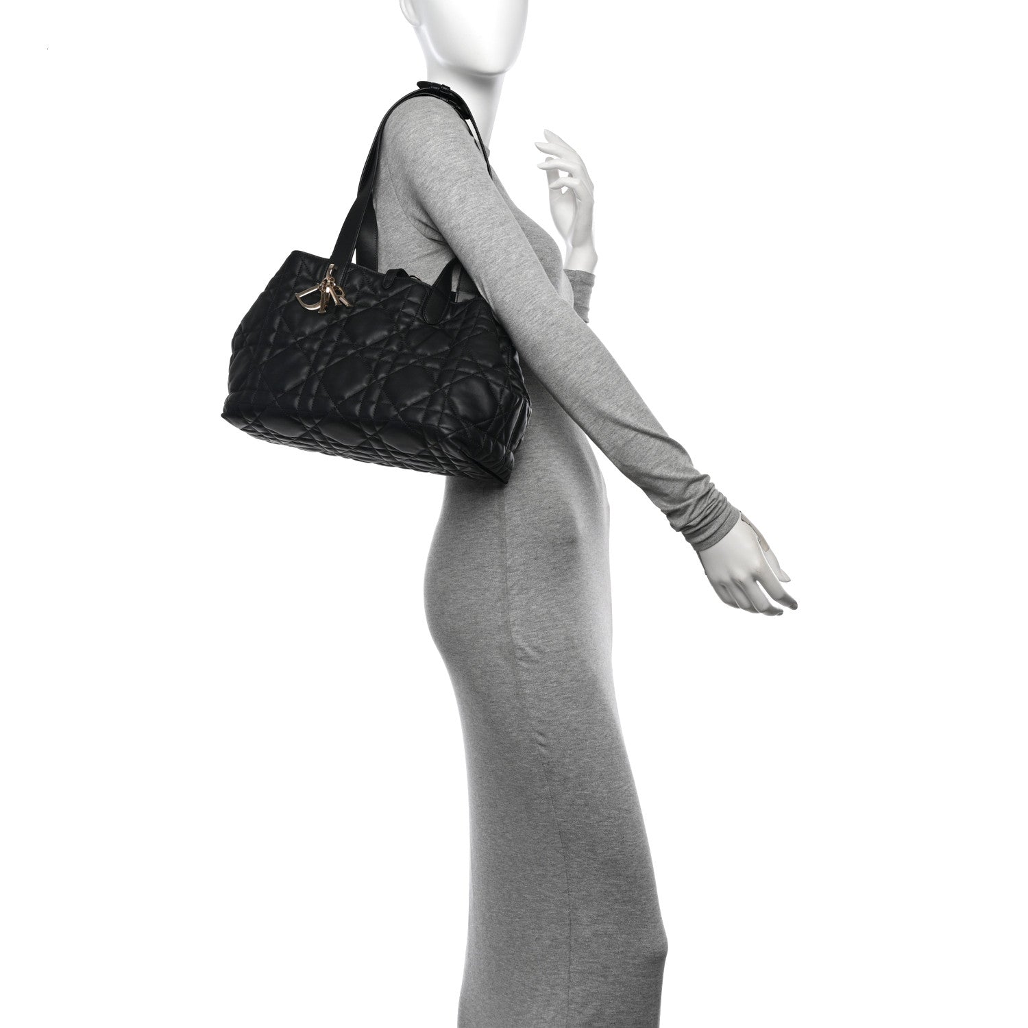 Christian Dior Calfskin Macrocannage Medium Toujours Black 2 of 11