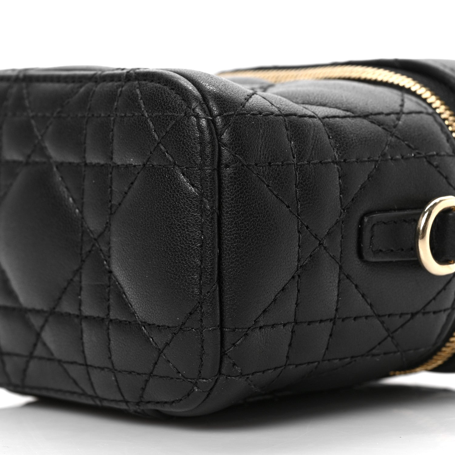 Christian Dior Lambskin Cannage Micro Lady Dior Vanity Case Black 8 of 9