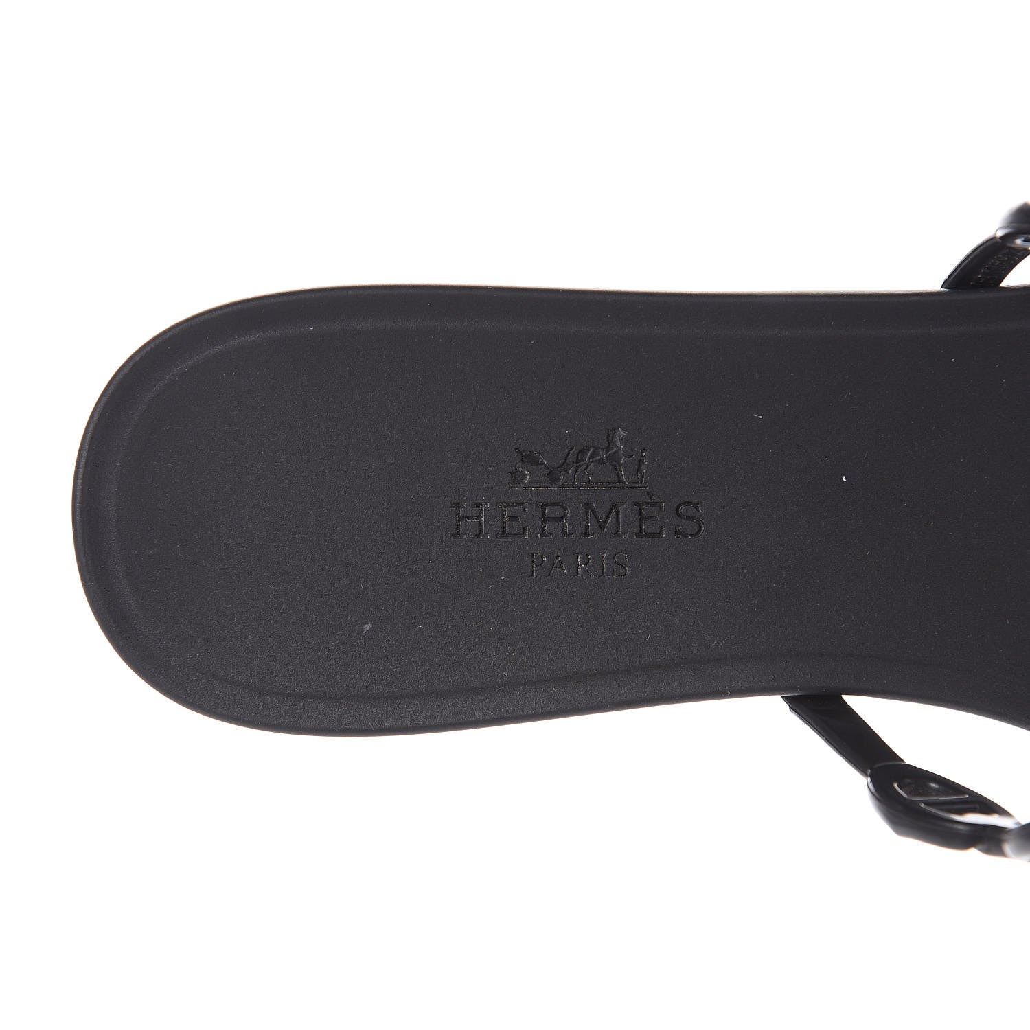 Hermes Rubber Chaine d'Ancre Rivage Sandals 35 Black 6 of 8