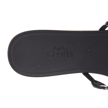 Hermes Rubber Chaine d'Ancre Rivage Sandals 35 Black 6 of 8