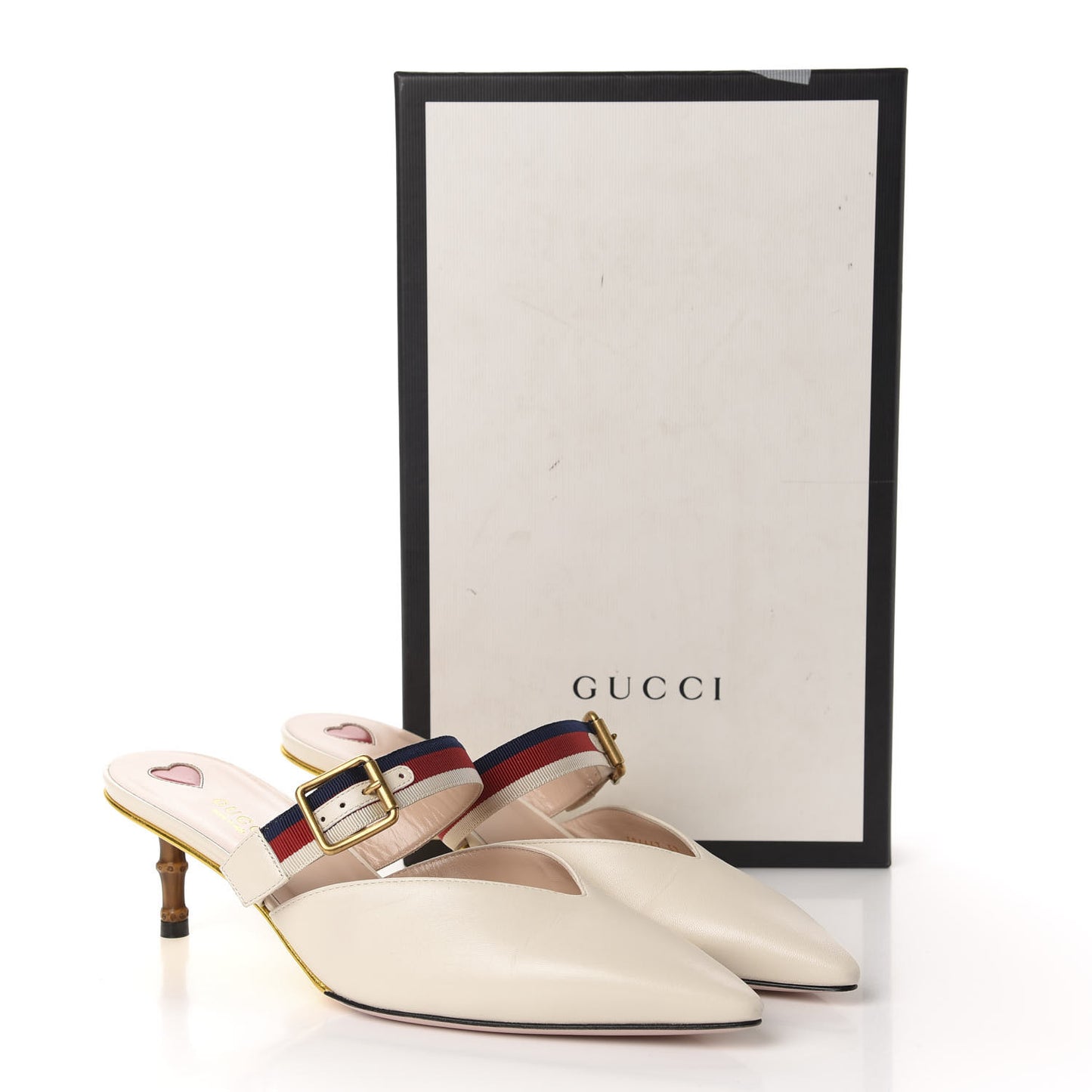 Malaga Kid Sylvie Web Bamboo Low Heel Mules 39 White