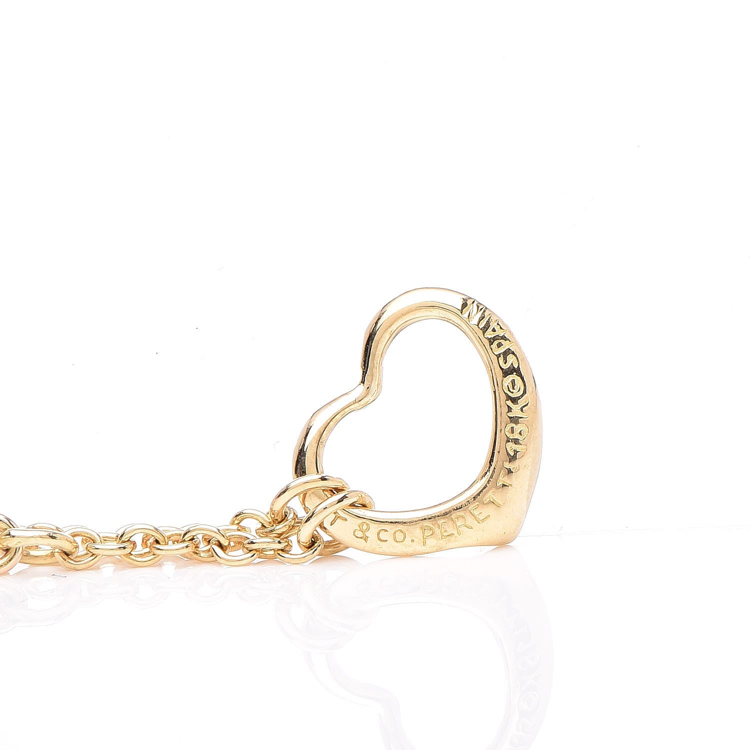 Tiffany 18K Yellow Gold Elsa Peretti 5 Open Heart Bracelet 3 of 3