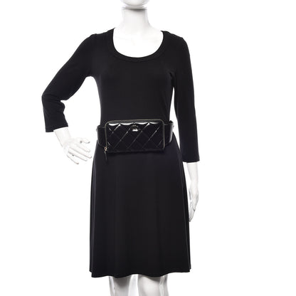 Chanel Glazed Lambskin Quilted Waist Bag Black 2 of 10