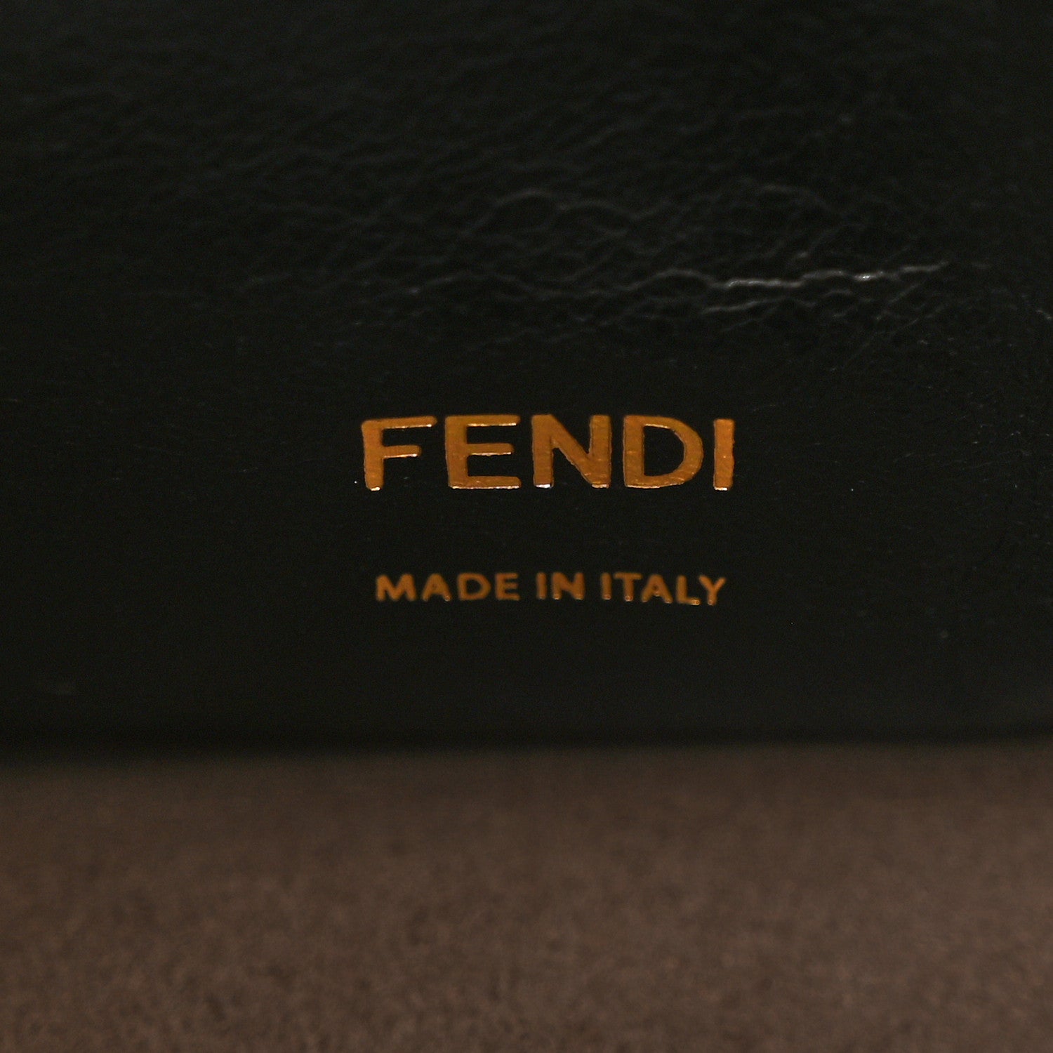 Fendi Agnello Old Shine Vitello Go Rain Small Flip Tote Black Marrone 6 of 10