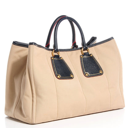 Prada Canapa Saffiano Tote Corda Blue 5 of 19