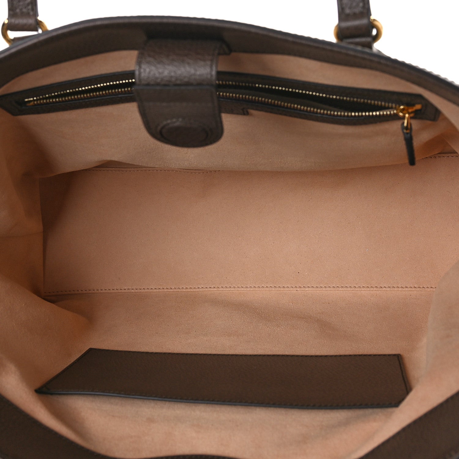 Gucci GG Supreme Monogram Textured Calfskin Web Medium Ophidia Shopping Tote Beige Ebony New Acero 5 of 9