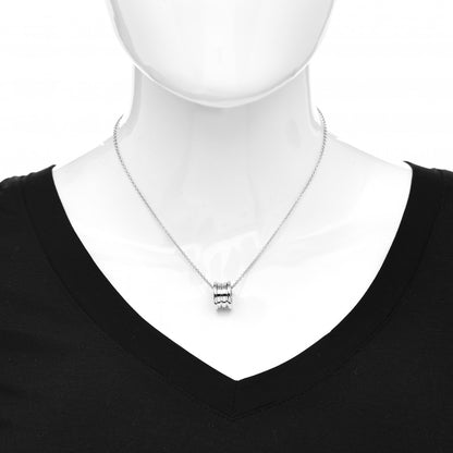 Bulgari 18K White Gold B.Zero1 Pendant Necklace 2 of 4