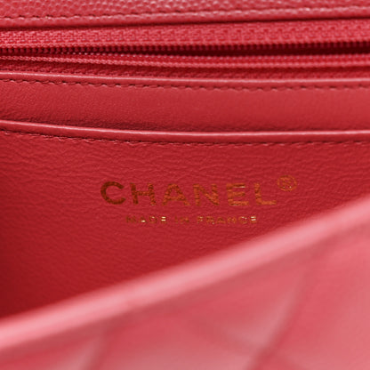 Chanel Caviar Quilted Mini Rectangular Flap Dark Pink 6 of 10