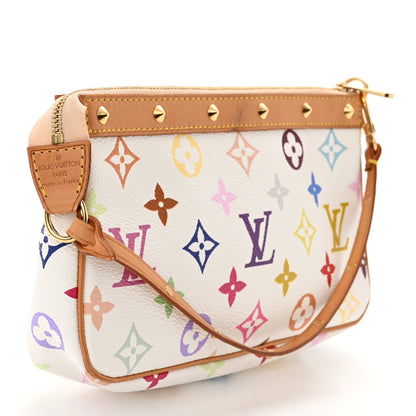 Louis Vuitton LOUIS VUITTON Monogram Multicolor Pochette Accessories White 2 of 9