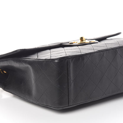 Chanel Lambskin Quilted XL Jumbo Single Flap Black 9 of 11