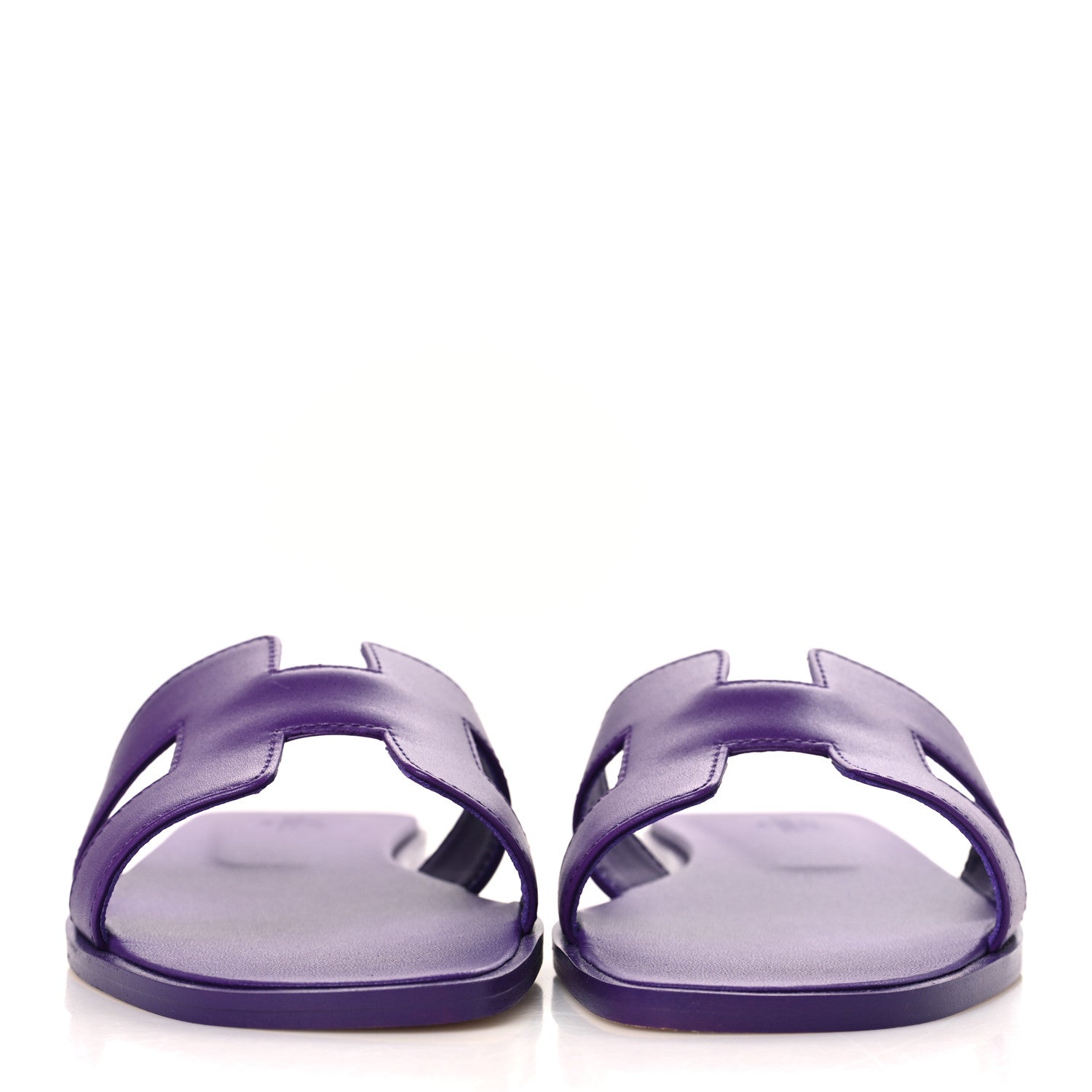 Hermes Calfskin Oran Sandals 37 Violet Majorette 2 of 8