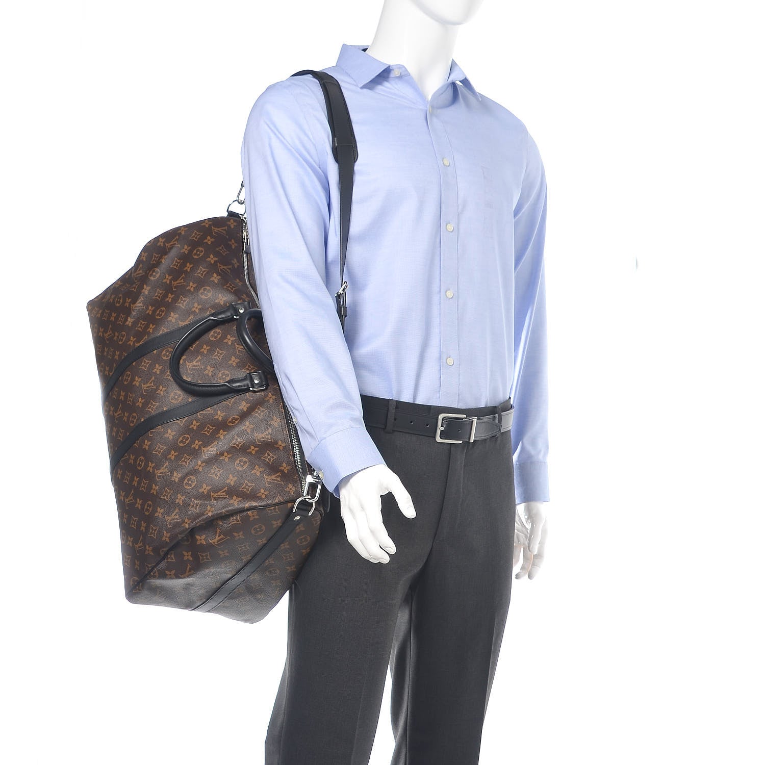 Louis Vuitton Monogram Macassar Keepall Bandouliere 55 2 of 18