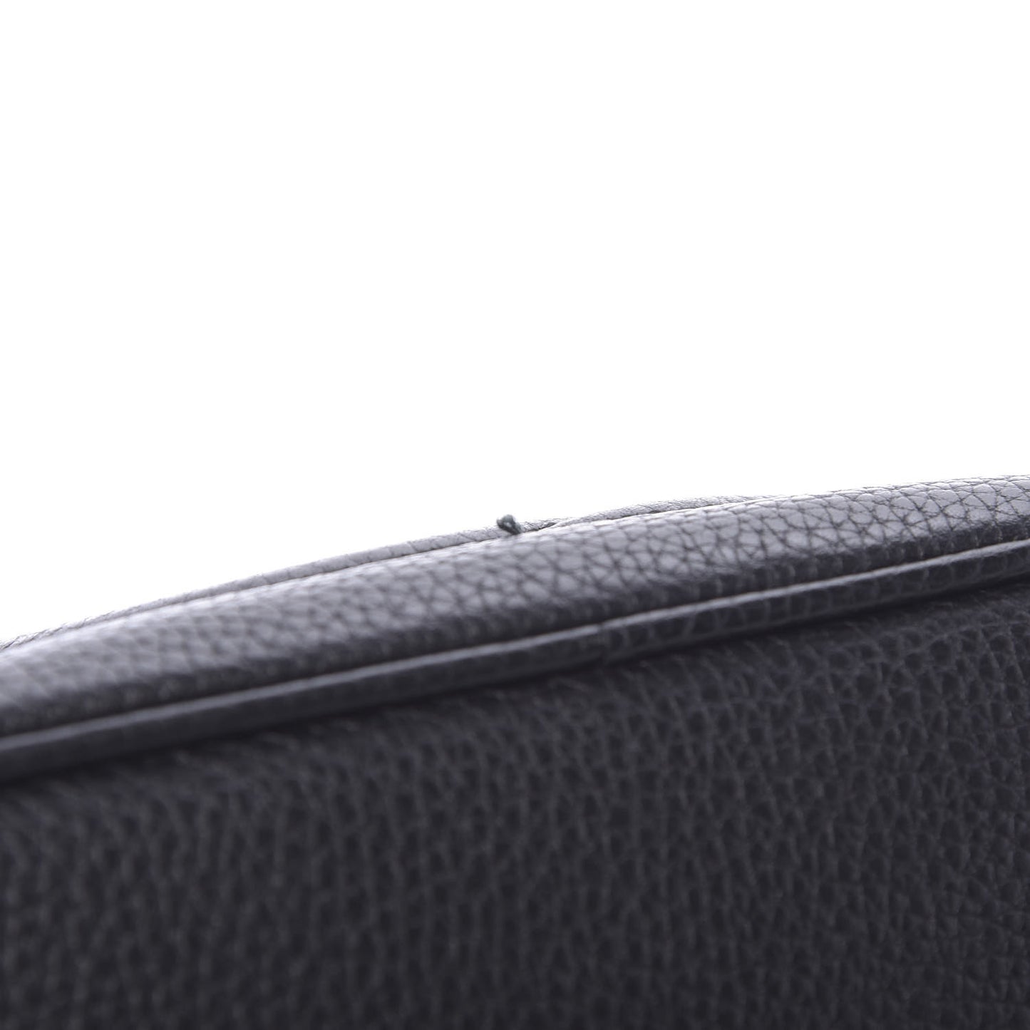 Pebbled Calfskin Small Soho Disco Bag Black