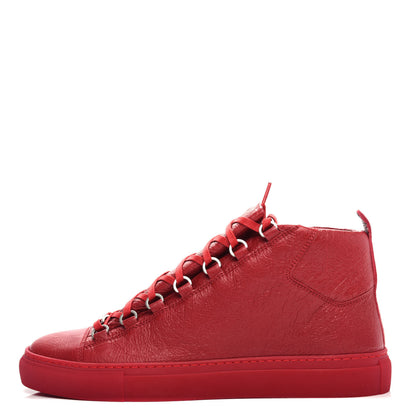 Balenciaga Agneau Areana Opaque Womens High Top Sneakers 41 Rouge Grenade 1 of 10