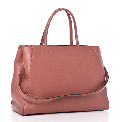 Fendi Vitello Elite Flamingo Regular 2Jours Tote Terracotta 3 of 11