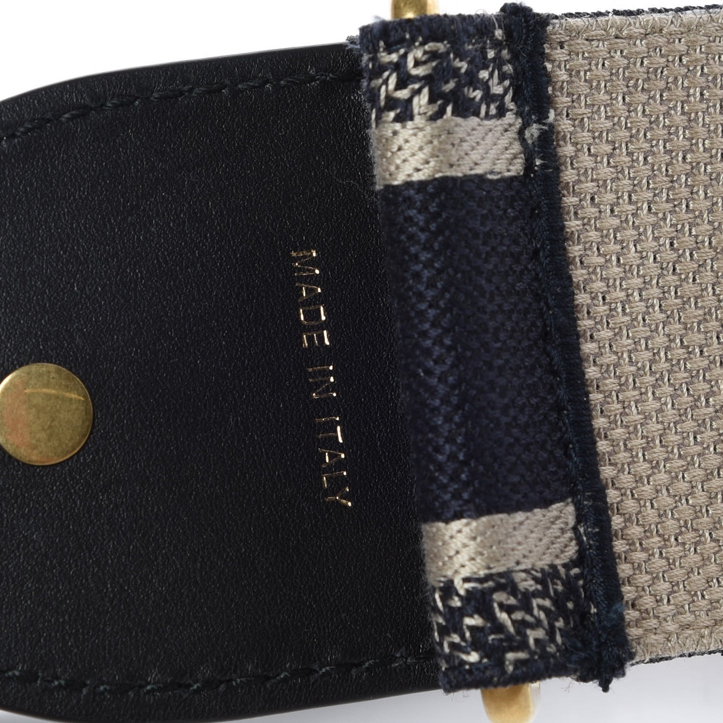 Canvas Embroidered Shoulder Strap Blue