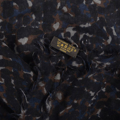 Louis Vuitton Cashmere Silk Leopard Stole Black 5 of 5