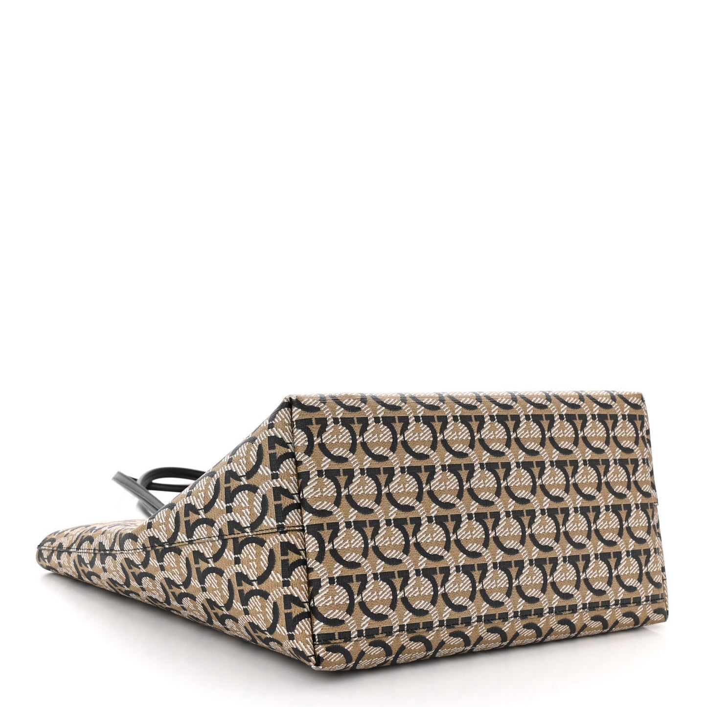 Canvas Calfskin Gancini Bag Black