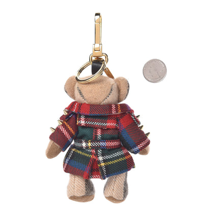Burberry Cashmere Tartan Check Thomas Trench Teddy Bear Keychain Charm 2 of 2