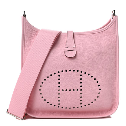 Hermes Taurillon Clemence Evelyne III PM Rose Sakura 1 of 9