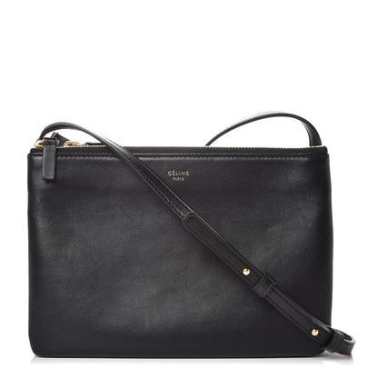Celine Lambskin Small Trio Crossbody Bag Black 1 of 11