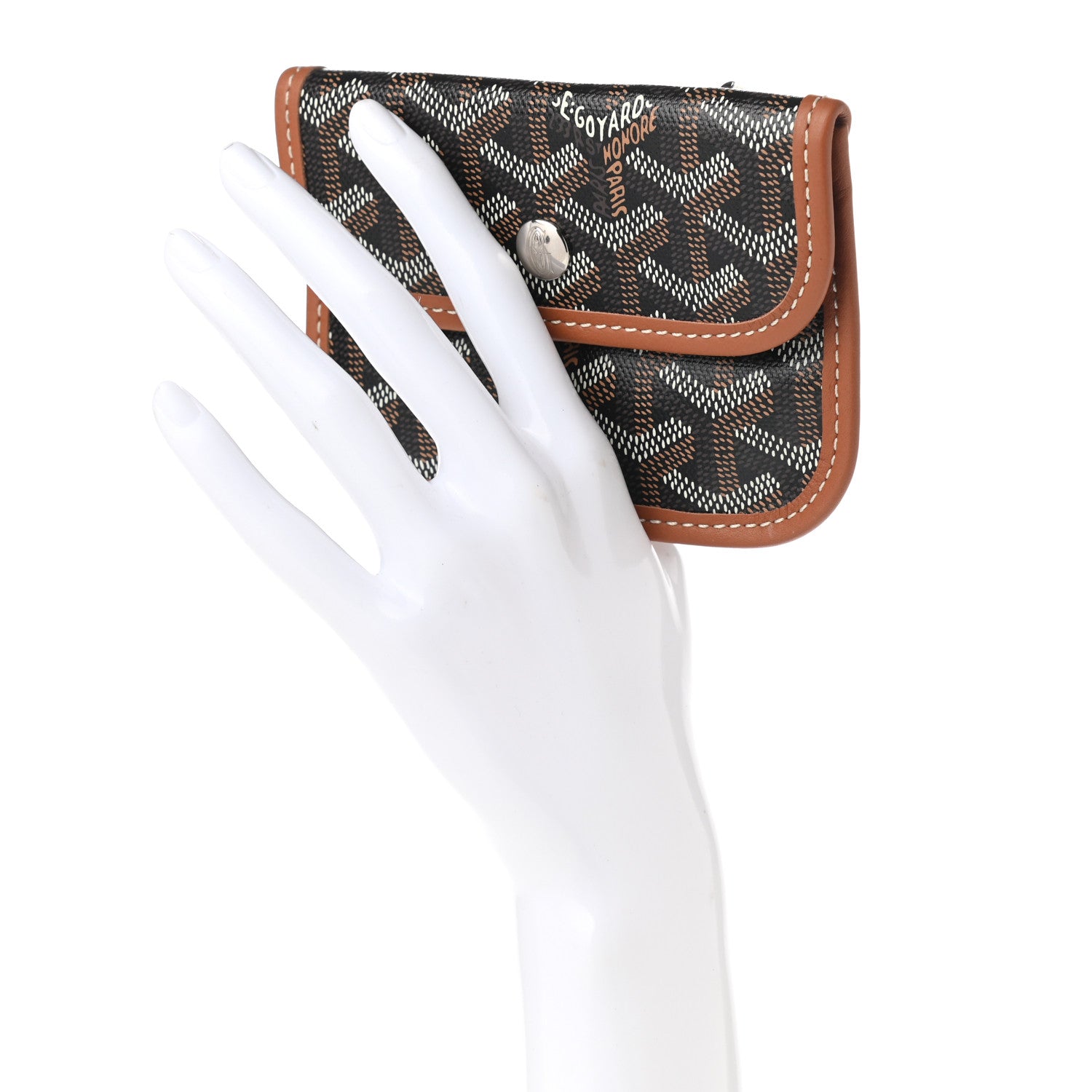 Goyard Goyardine Mini Anjou Pouch Black Gold 2 of 6
