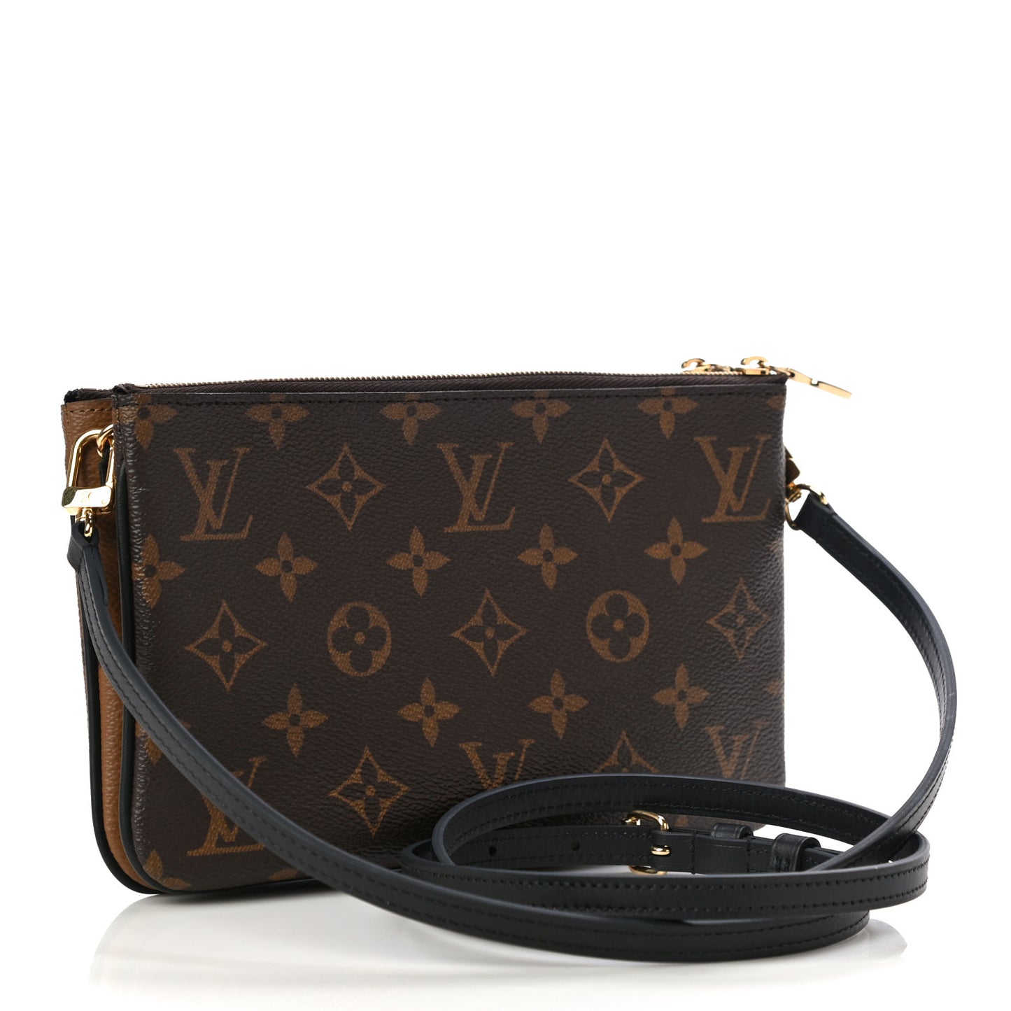 LOUIS VUITTON Reverse Monogram Giant Double Zip Pochette