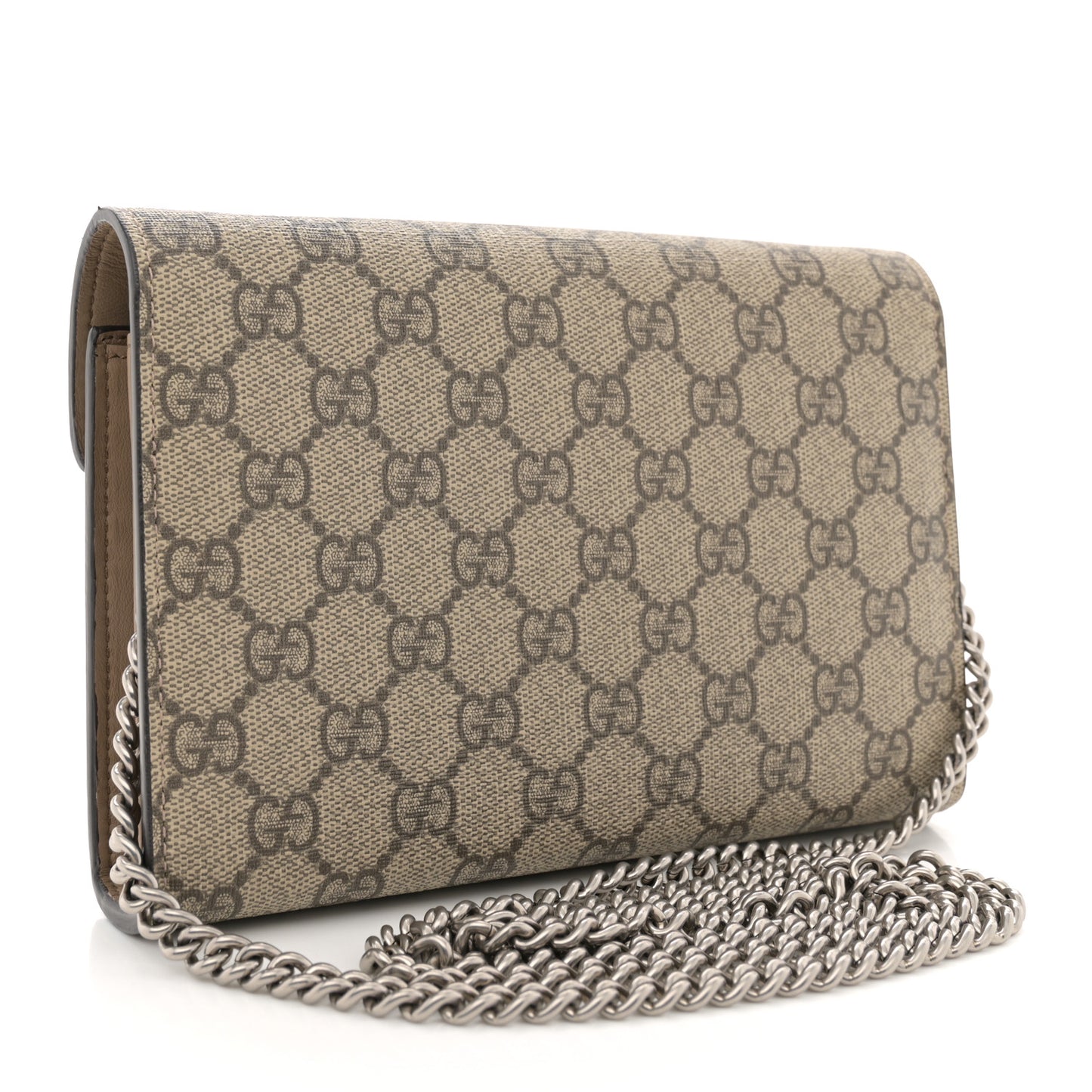 GG Supreme Monogram Mini Dionysus Chain Wallet Beige Taupe