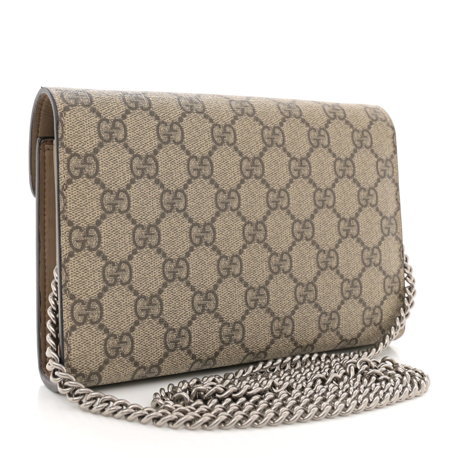 Gucci GG Supreme Monogram Mini Dionysus Chain Wallet Beige Taupe 3 of 14