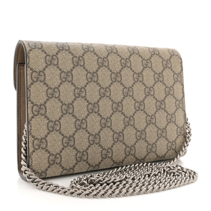 Gucci GG Supreme Monogram Mini Dionysus Chain Wallet Beige Taupe 3 of 14