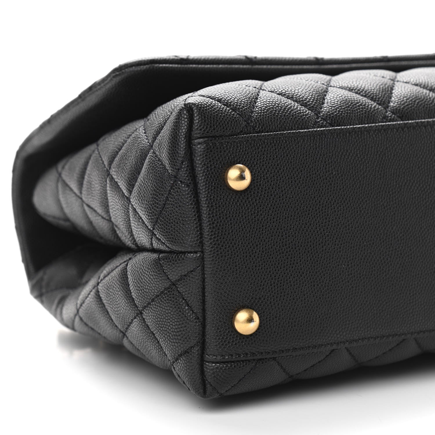 Chanel Caviar Lizard Embossed Quilted Small Coco Handle Flap Black 5 of 11