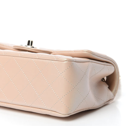 Chanel Iridescent Calfskin Quilted Mini Rectangular Flap Beige 7 of 10