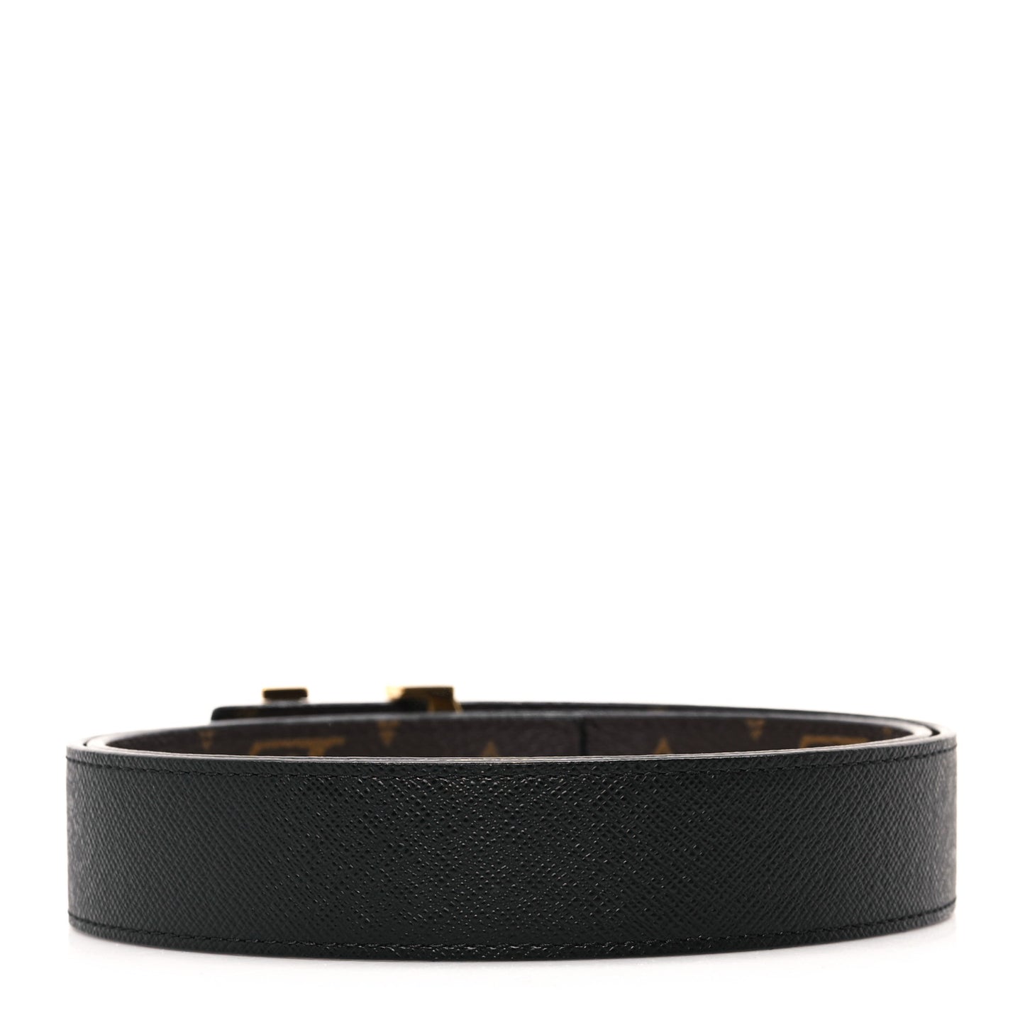 Calfskin Monogram 30mm LV Initiales Reversible Belt 80 32 Black
