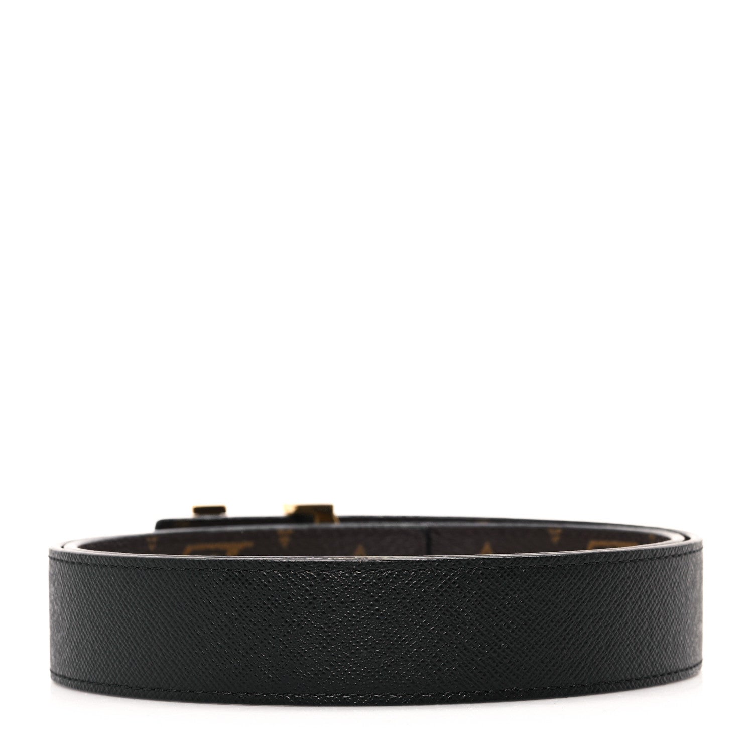 Louis Vuitton Calfskin Monogram 30mm LV Initiales Reversible Belt 80 32 Black 2 of 6