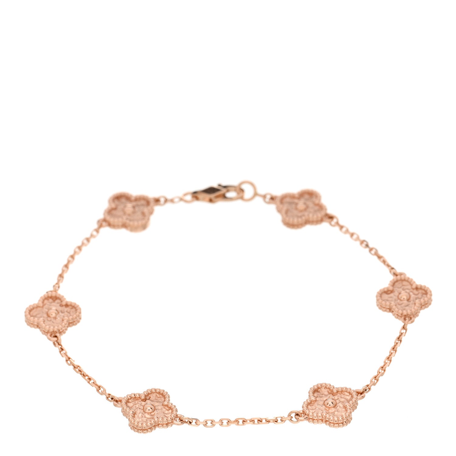 Van Cleef & Arpels 18K Rose Gold 6 Motifs Sweet Alhambra Bracelet 1 of 5