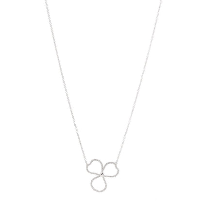 Tiffany Platinum Diamond Large Paper Flowers Pendant Necklace 1 of 6