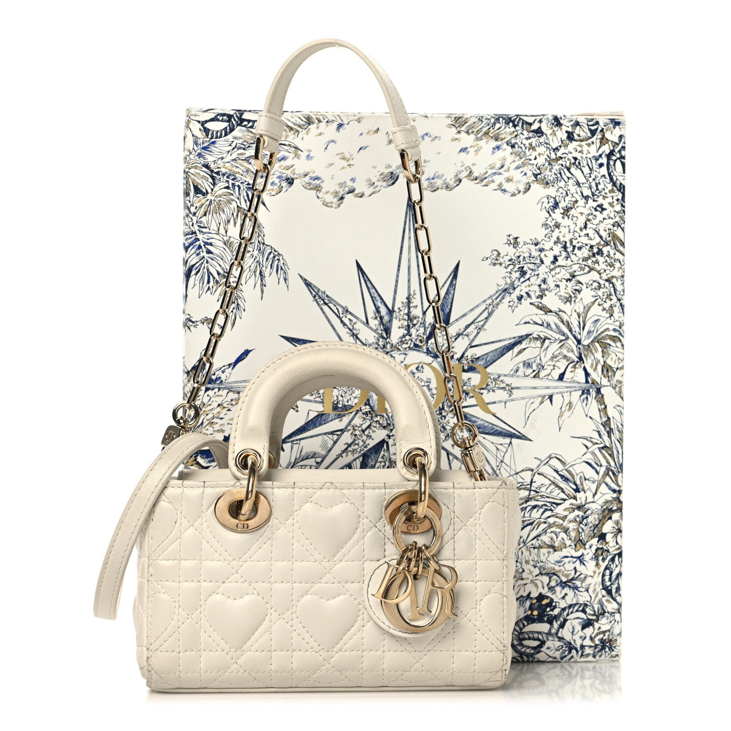 Christian Dior Lambskin Cannage Dioramour Micro Lady D-Joy Latte 16 of 16