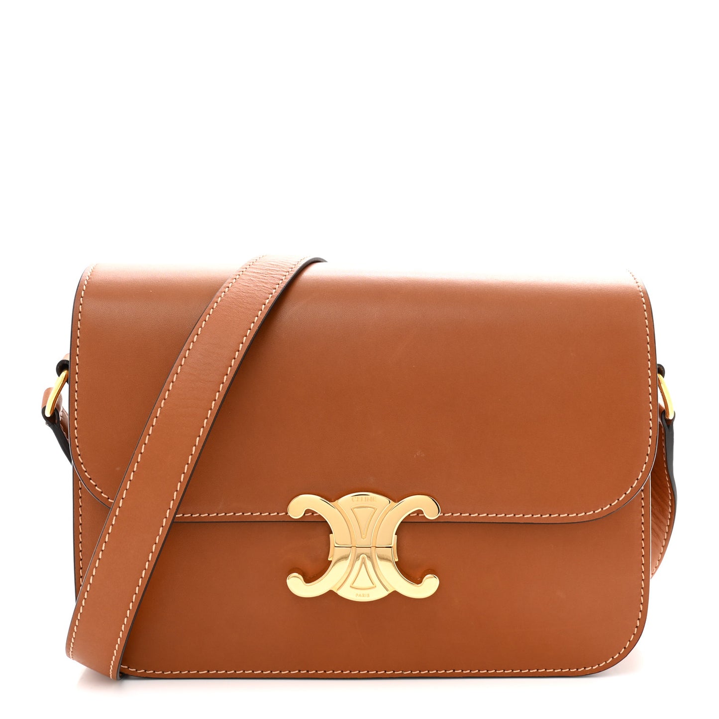Natural Calfskin Medium Triomphe Tan