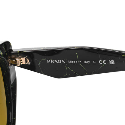 Prada Acetate Symbole Sunglasses SPR 19Z Black Green 5 of 7