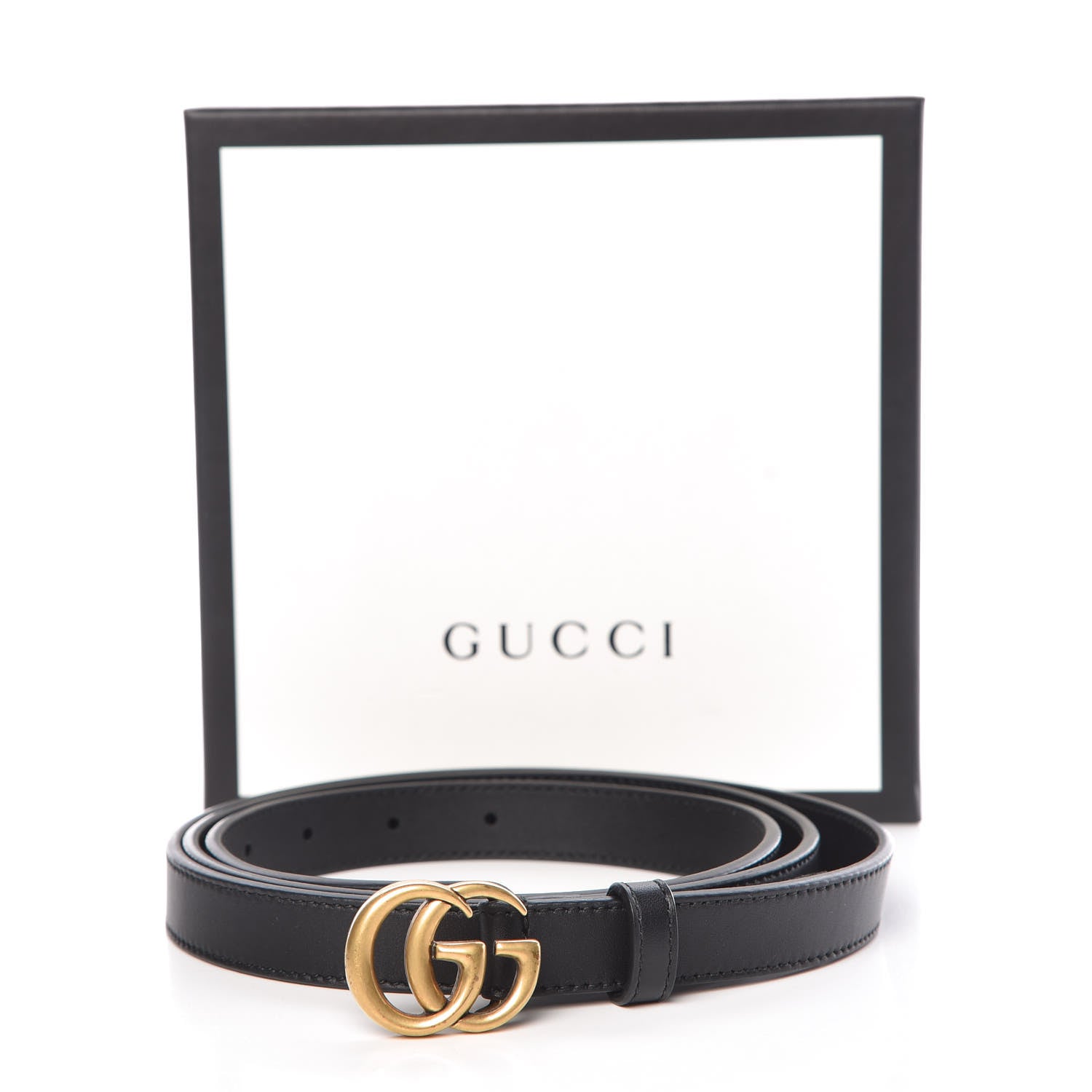 Gucci Calfskin Double G 20mm Belt 120 48 Black 8 of 8