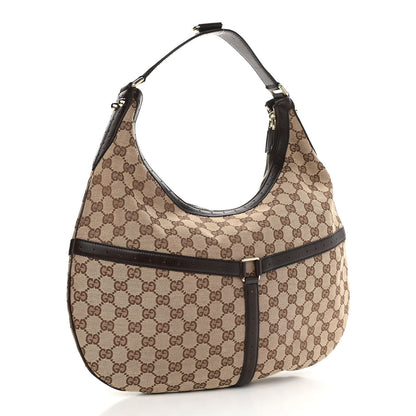 Gucci Monogram Web GG Reins Hobo Brown 3 of 11