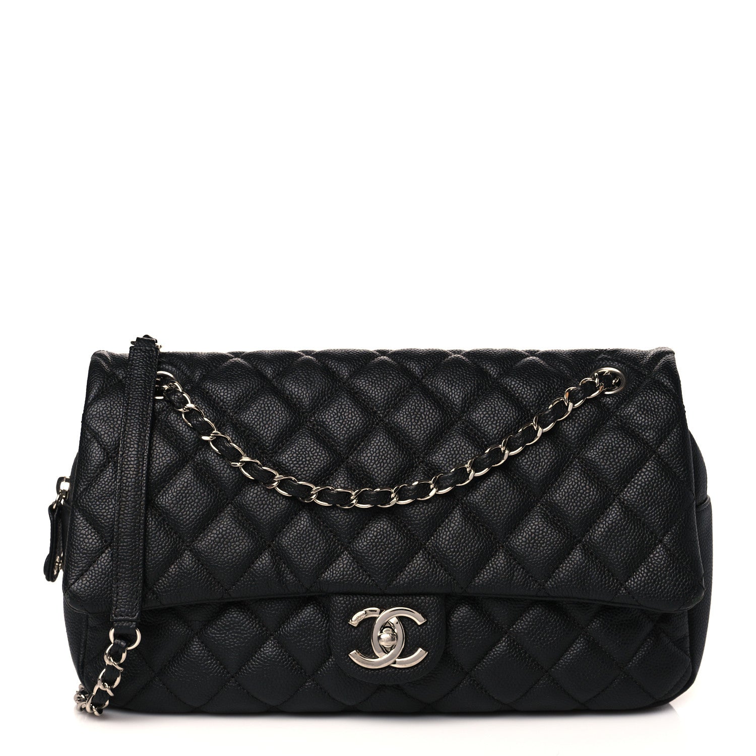 Chanel Caviar Quilted Jumbo Easy Flap Black 1 of 11